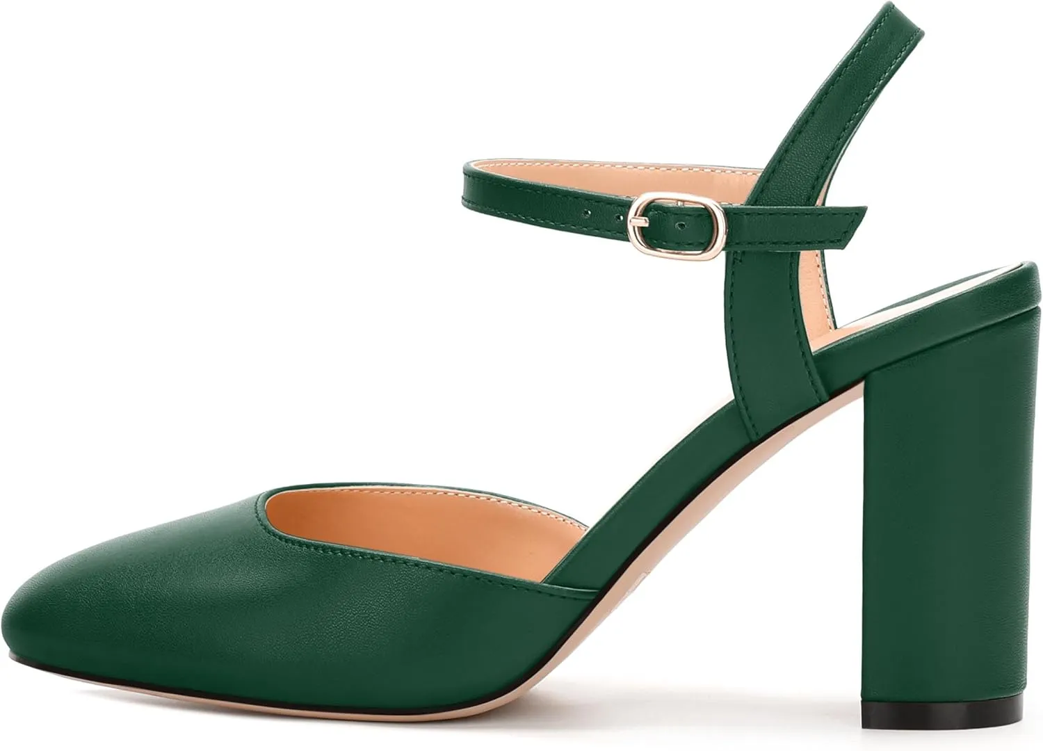 3-Inch Chunky Heels for Women, Round Toe Block High Heels Women's Pumps for Wedding, Party, Dress Shoes