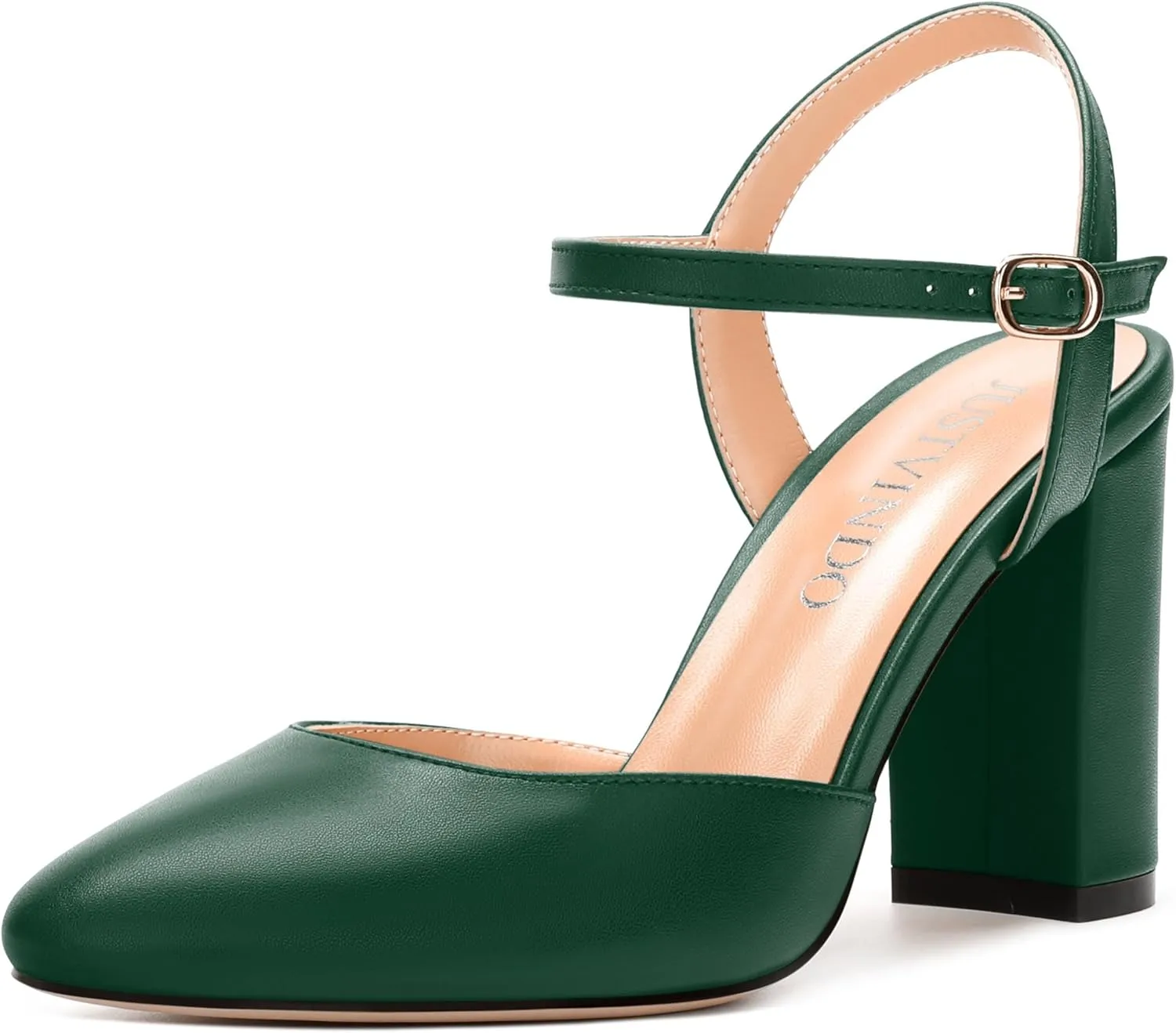 3-Inch Chunky Heels for Women, Round Toe Block High Heels Women's Pumps for Wedding, Party, Dress Shoes