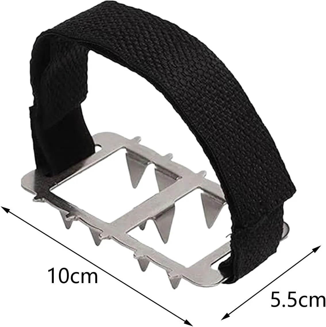 6X Shoe Spikes Over Shoe Crampons, Ice Snow Grips, with Spikes Ice Crampons Spikes Traction Cleats for Outdoor Climbing Jogging, Black