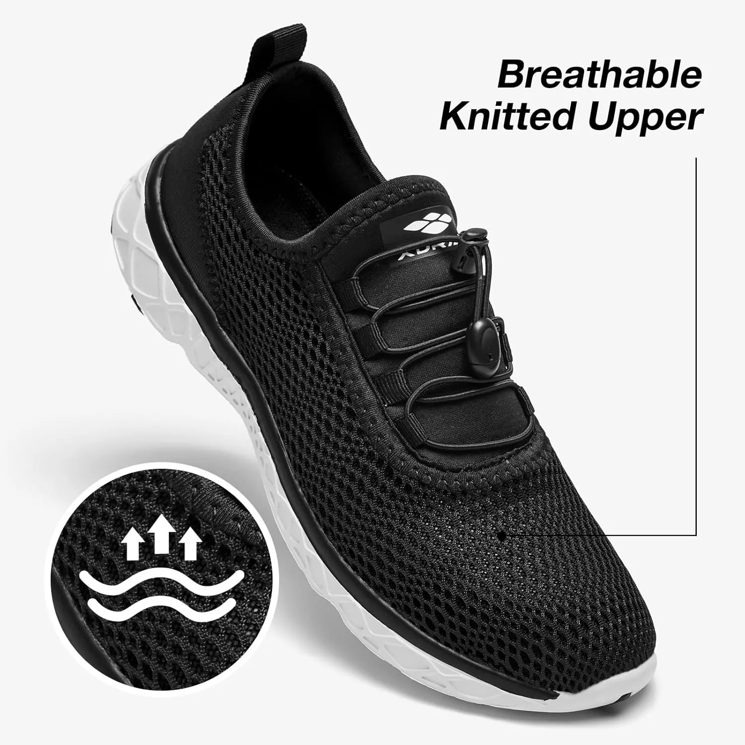 ALEADER Men's Stylish Water Shoes, Quick-Dry Xdrain Water Sneakers, Lightweight & Comfort Footed