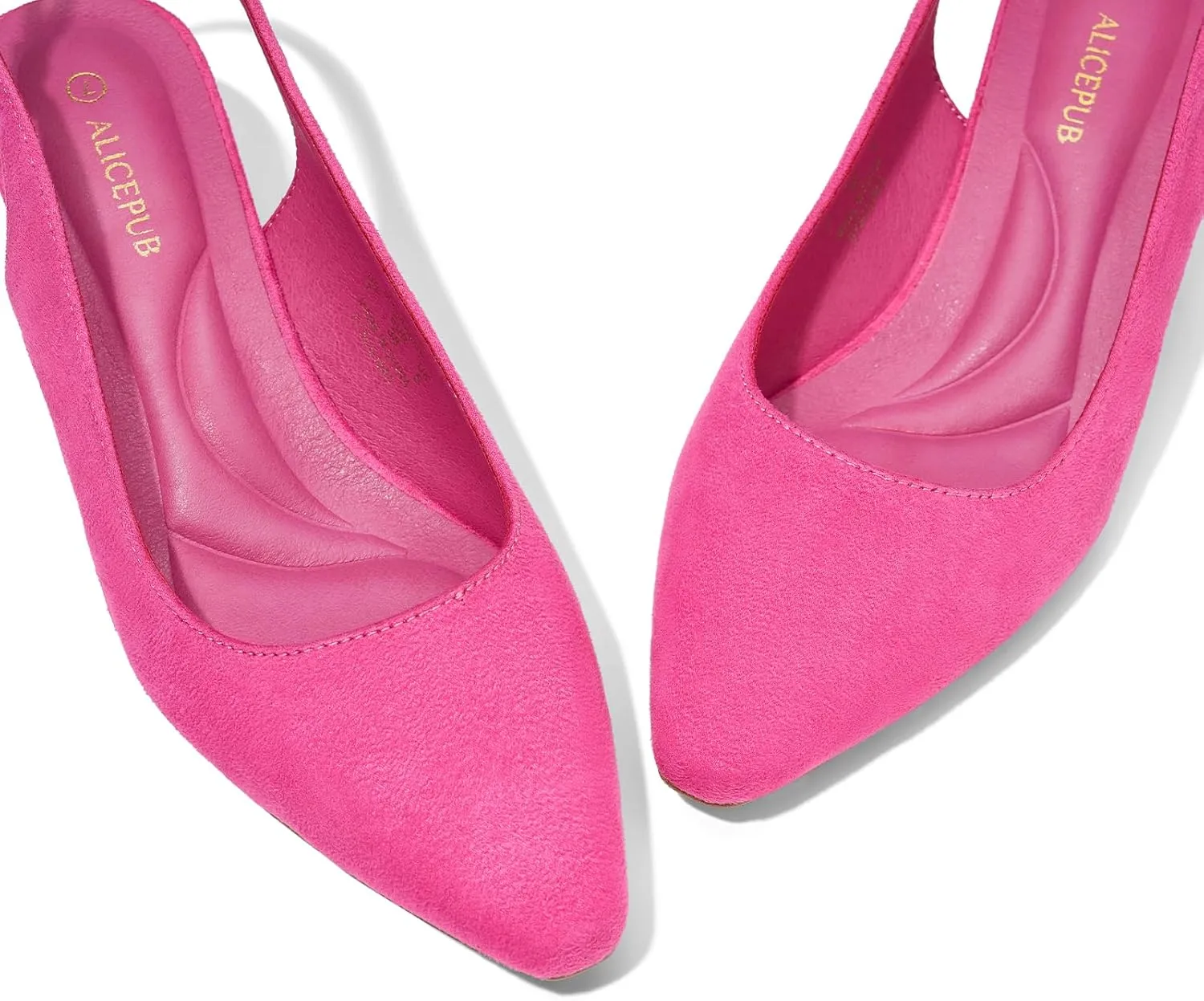 ALICEPUB Women's Slingback Kitten Heels - Closed Pointed Toe Low Heels Comfortable Dress Shoes for Wedding, Bridal, Business, Office, Work, Casual Pumps