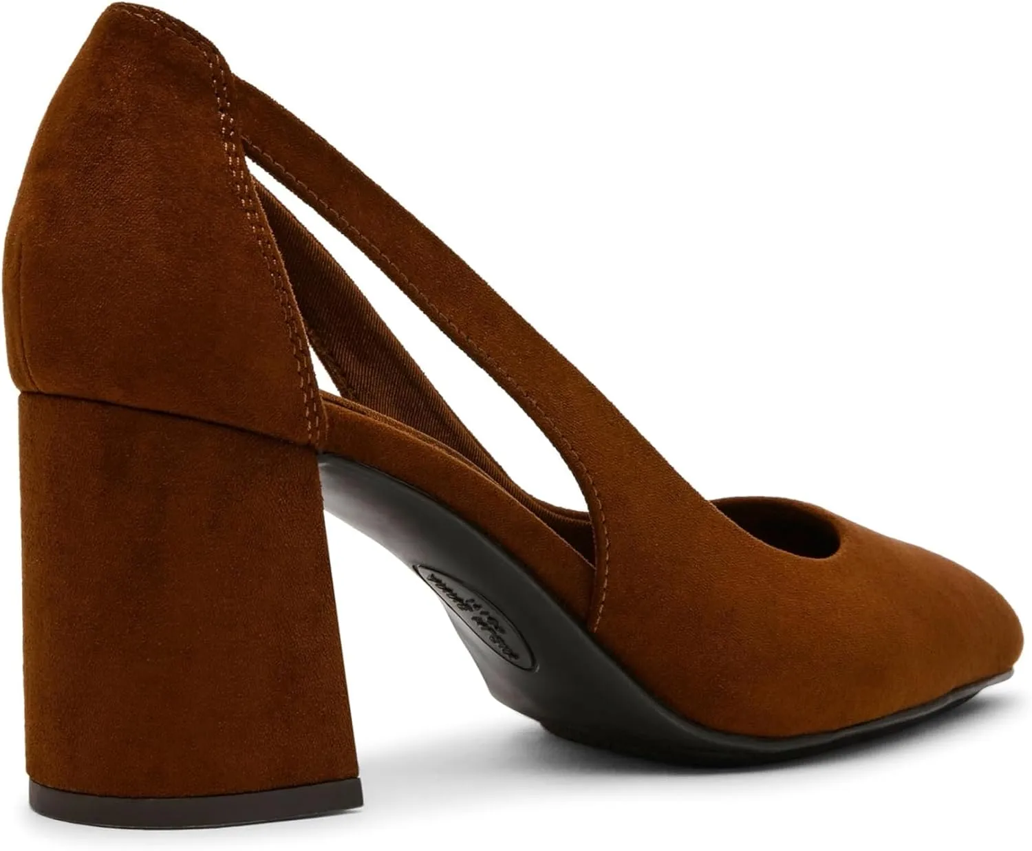 Anne Klein Womens Faux Leather Pointed Toe Block Heels