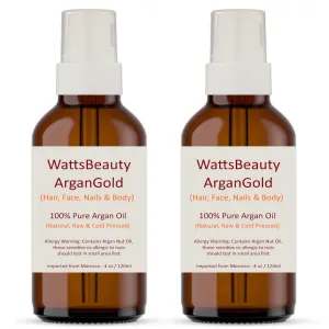 ArganGold 100% Pure Argan Oil - Ultra Moisturizer for Face, Body and Hair - 8 oz.