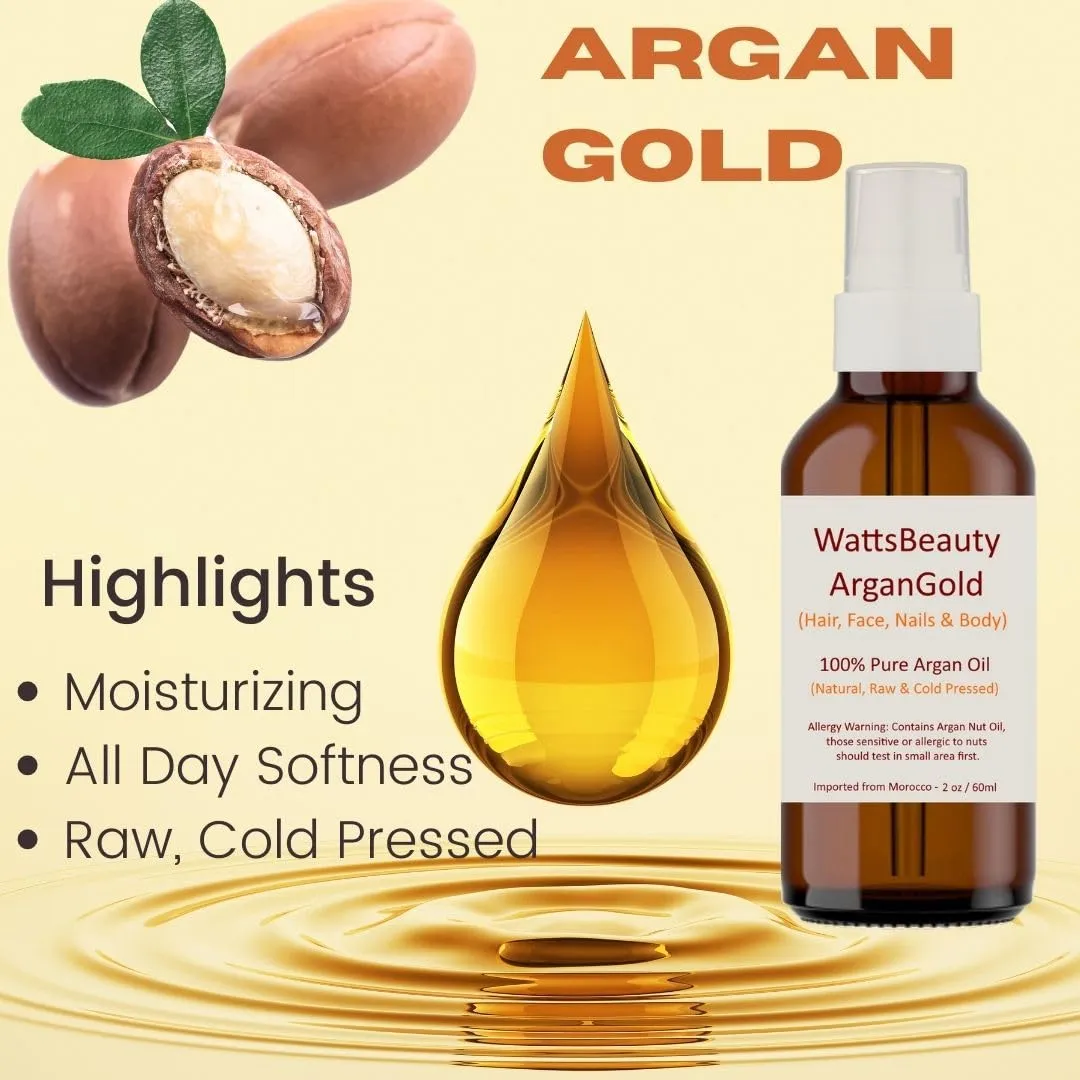 ArganGold 100% Pure Argan Oil - Ultra Moisturizer for Face, Body and Hair - 8 oz.