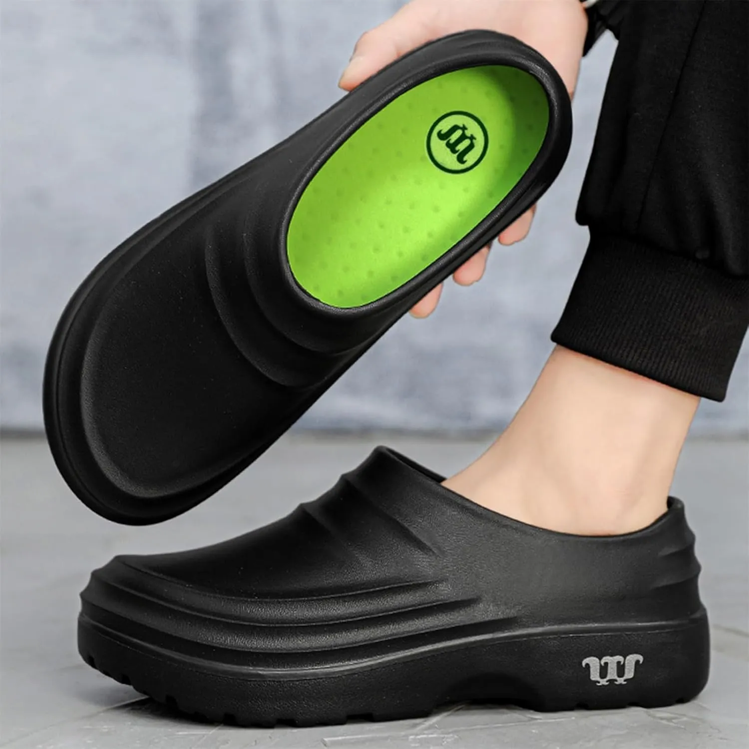 Armadillo Clogs Nurse Shoes for Women Men Comfortable Non Slip Work Shoes, Oil Resistant Chef Shoe Wide Waterproof Nursing Shoe, Ideal for Healthcare Kitchen Food Service Garden Unisex