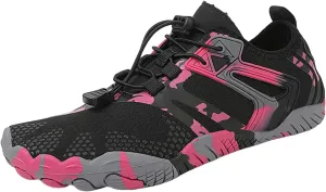 Athletic Hiking Water Shoes Womens Mens Quick Dry Barefoot for Beach Walking Kayaking Surfing Training Aqua Shoes with Comfy Cushion Sole Summer Wading Shoe with Adjustable Lace for Men Women