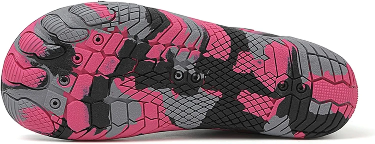 Athletic Hiking Water Shoes Womens Mens Quick Dry Barefoot for Beach Walking Kayaking Surfing Training Aqua Shoes with Comfy Cushion Sole Summer Wading Shoe with Adjustable Lace for Men Women