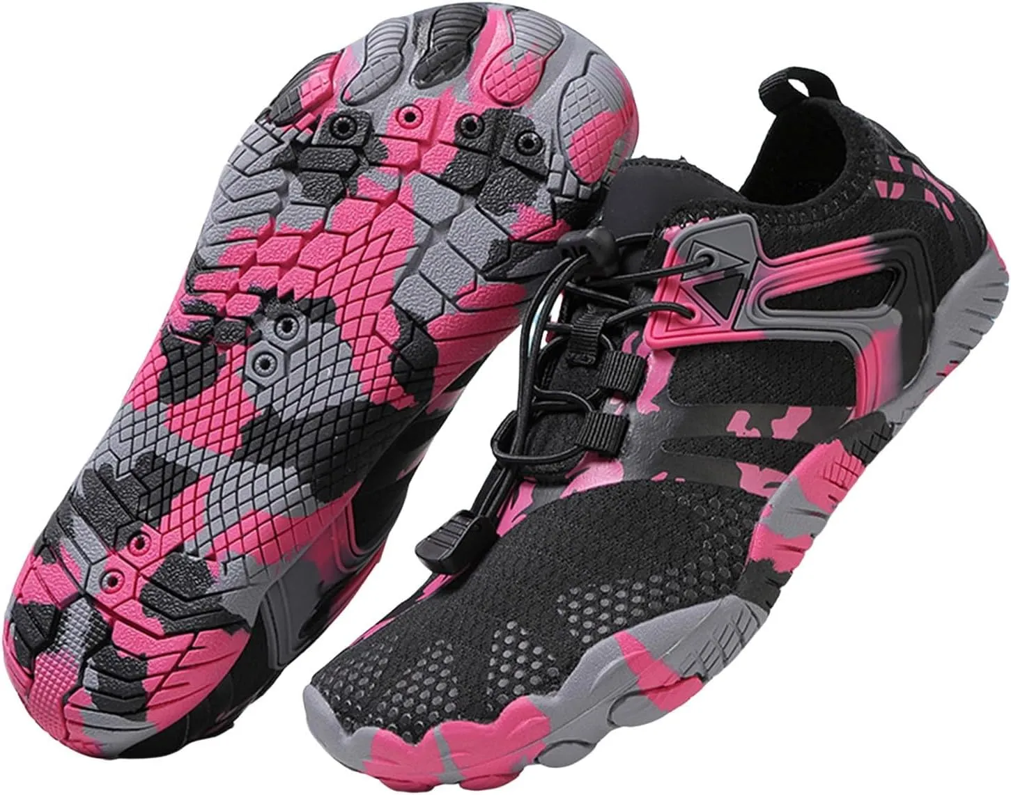 Athletic Hiking Water Shoes Womens Mens Quick Dry Barefoot for Beach Walking Kayaking Surfing Training Aqua Shoes with Comfy Cushion Sole Summer Wading Shoe with Adjustable Lace for Men Women