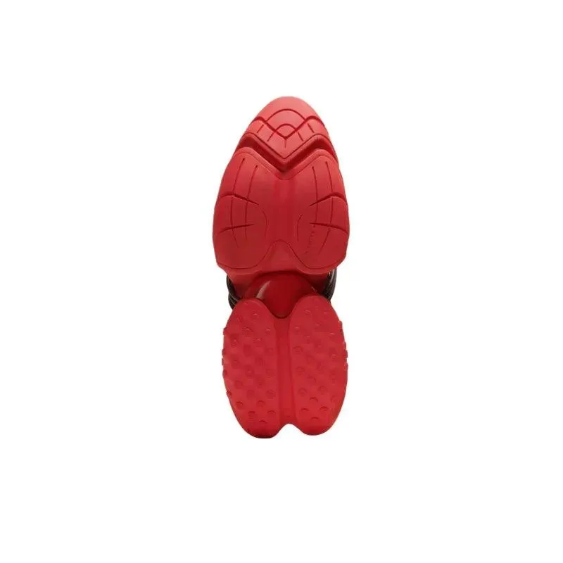 BALMAIN Unicorn Low 'Monogram Brown Red'