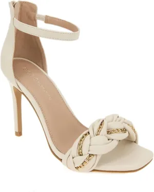 BCBGeneration Womens Isabel Faux Leather Ankle Strap Heels