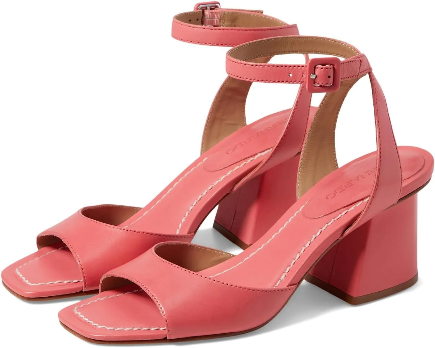 Bernardo Nyack - Heels for Women - Solid Block Heel - Leather Outsole - Ankle Strap - Buckle Closure