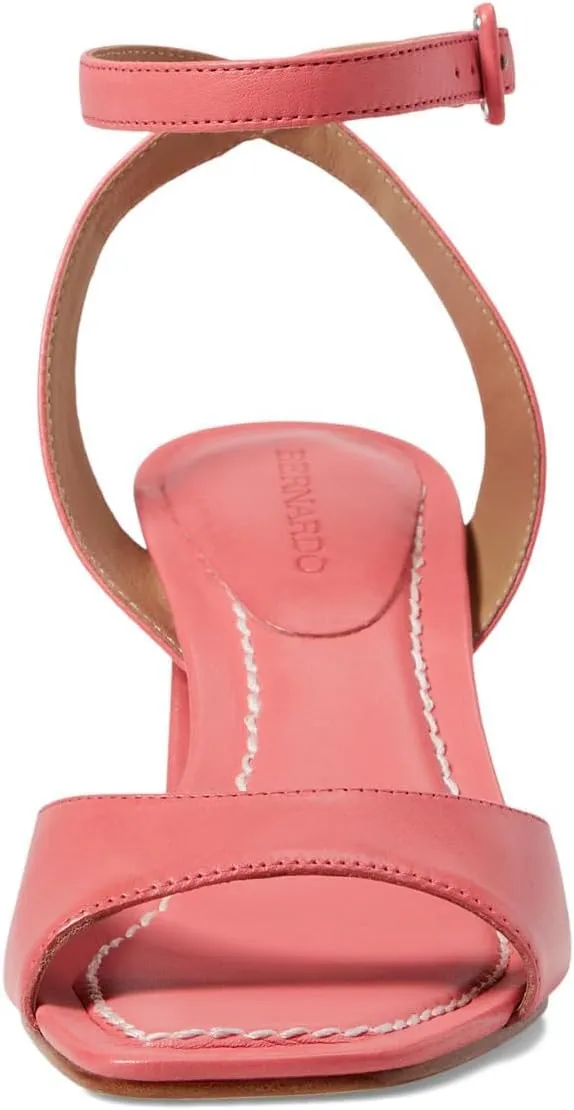Bernardo Nyack - Heels for Women - Solid Block Heel - Leather Outsole - Ankle Strap - Buckle Closure