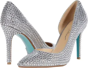 Blue by Betsey Johnson Womens Hazil Embellished D'Orsay Heels