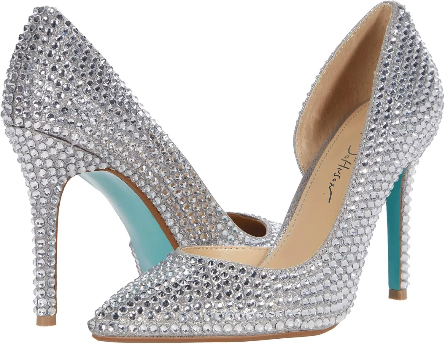 Blue by Betsey Johnson Womens Hazil Embellished D'Orsay Heels