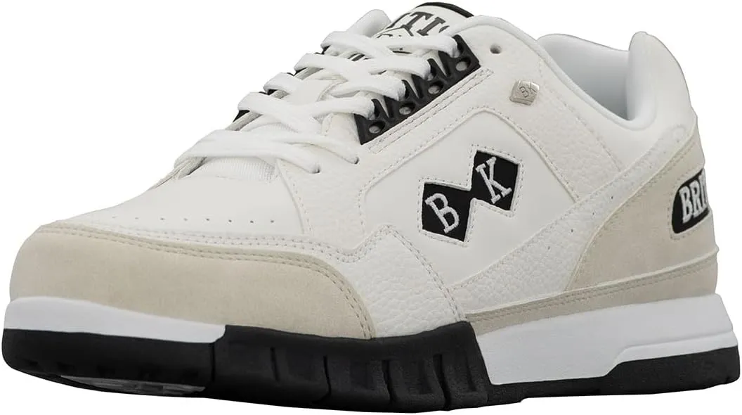 British Knights Men's Metros Sneaker, White/Off White/Black, 7.5