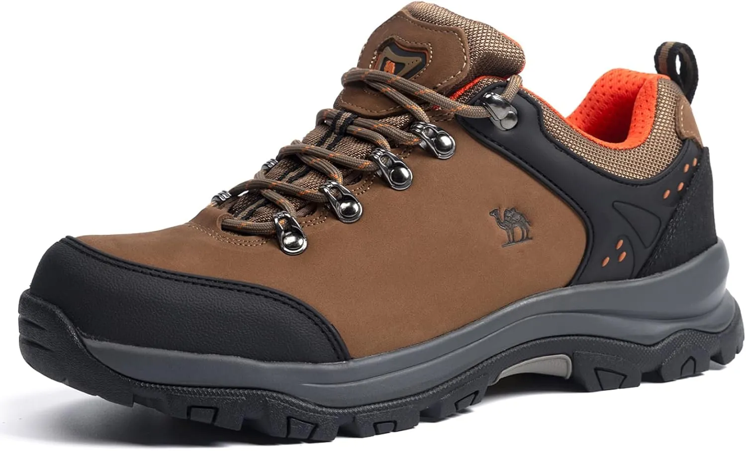 CAMEL CROWN Hiking Shoes Men Trekking Shoe Low Top Outdoor Walking Waterproof Leather Trail Sneakers