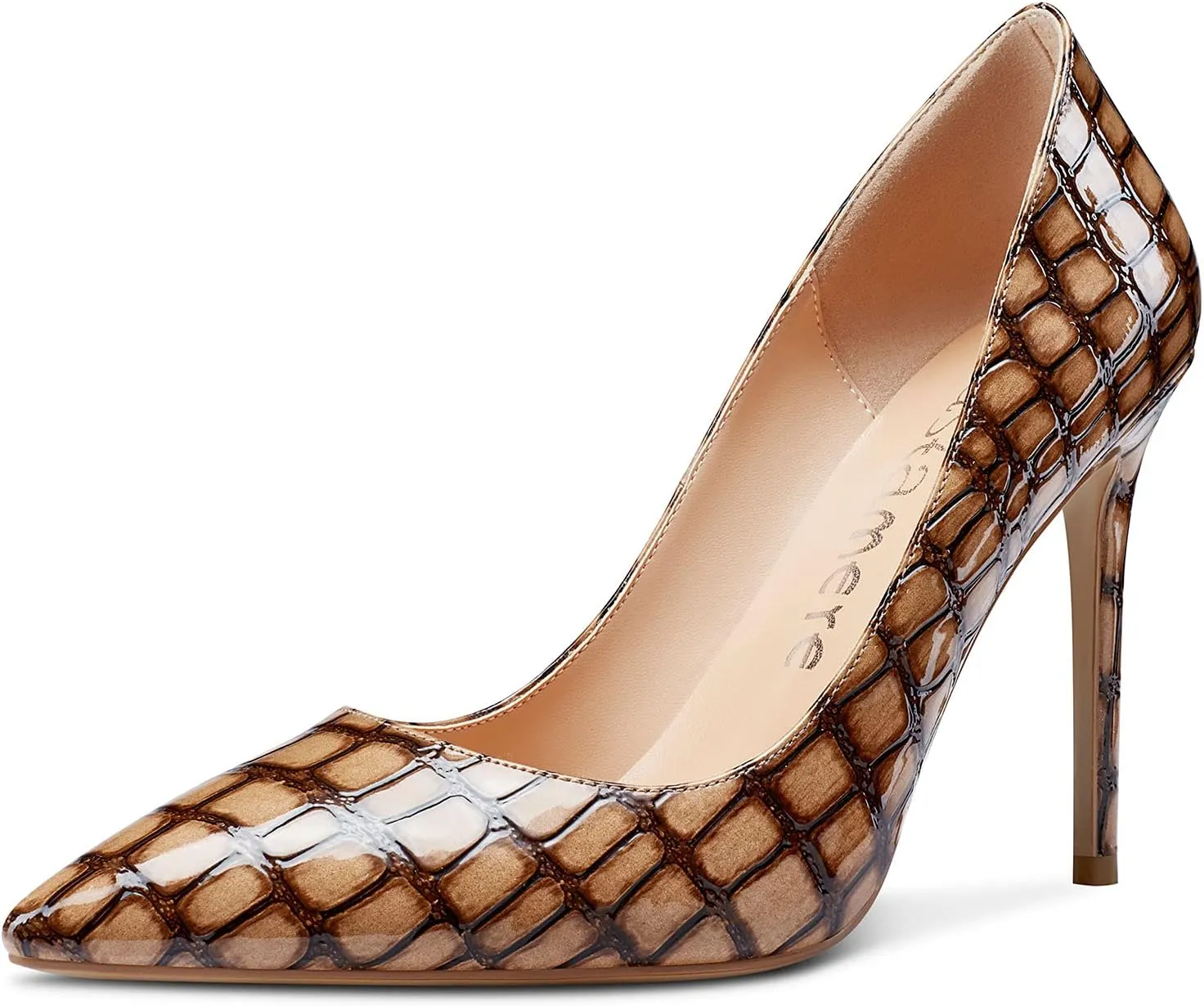 Castamere Womens High Heels Stilettos Pumps Slip-on Sexy Pointy Toe Basic Pump 10CM Heels