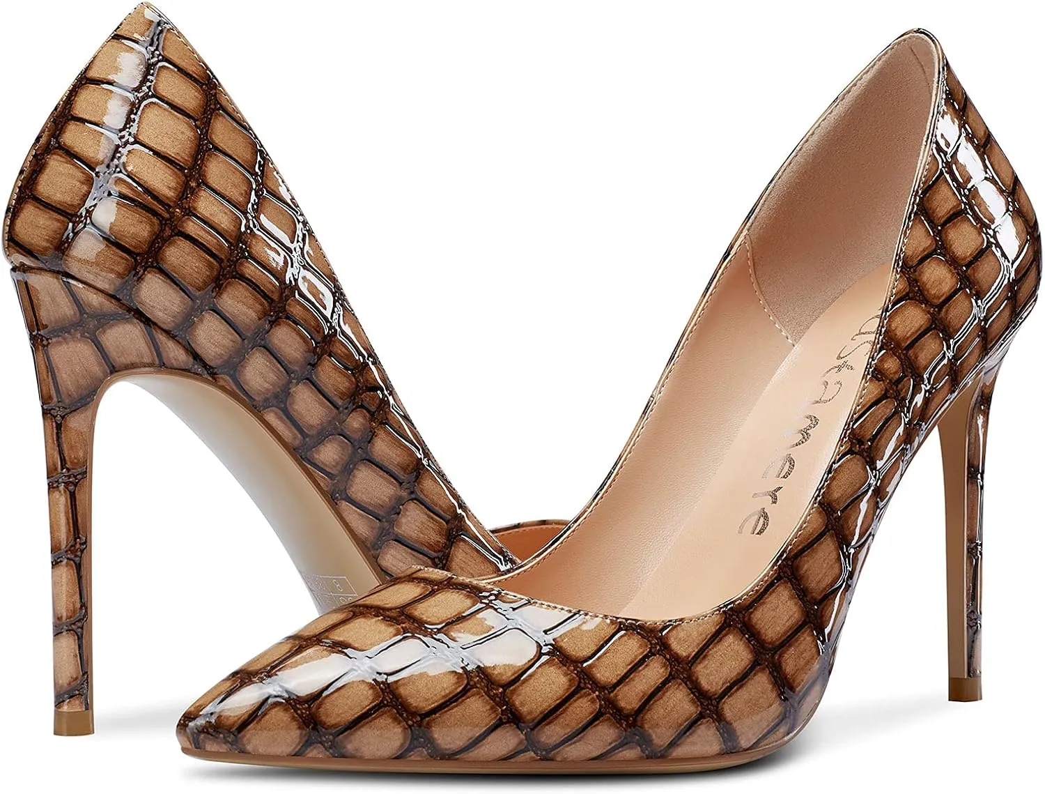 Castamere Womens High Heels Stilettos Pumps Slip-on Sexy Pointy Toe Basic Pump 10CM Heels