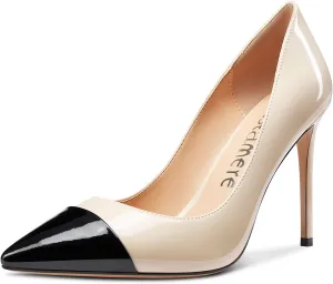 Castamere Womens High Heels Stilettos Pumps Slip-on Sexy Pointy Toe Basic Pump 10CM Heels