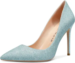 Castamere Womens High Heels Stilettos Pumps Slip-on Sexy Pointy Toe Basic Pump 10CM Heels