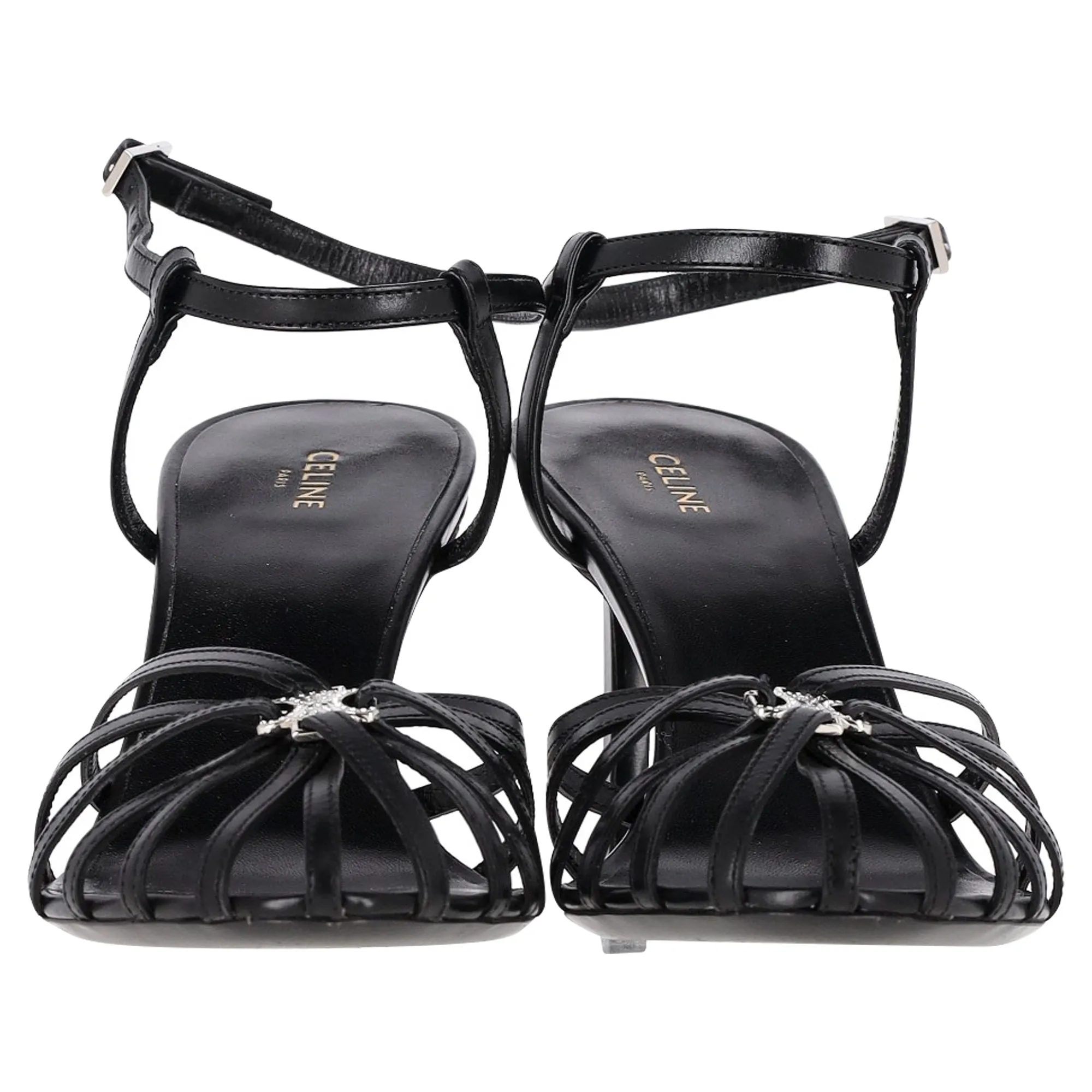 Celine Triomphe Caged Toe Ankle Strap Heels