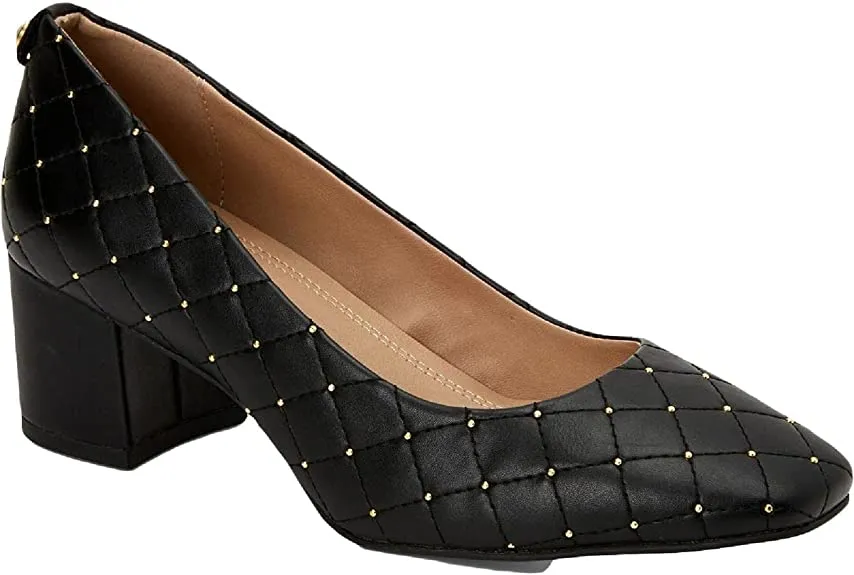 Charter Club Womens Saraa2 Faux-Leather Block Heels Black 9.5 Medium (B,M)