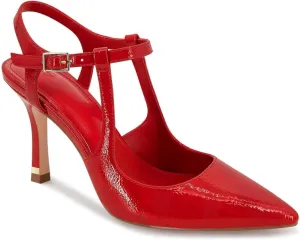 Coutgo Womens High Heels Pointed Toe Ankle Strap Pumps Patent Leather Sexy Stiletto Office Wedding Dress Shoes