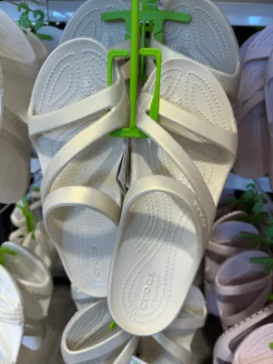 Crocs Women Kadee II Metallic Sandal In Chalk (Pre-Order)