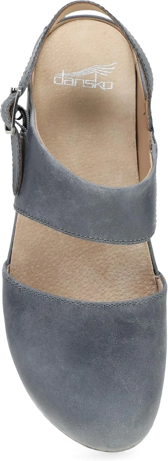 Dansko Lucia Closed-Toe Sandals for Women - Linings from Recycled Materials and Leather for Breathability- Lightweight Rubber Outsole for Long-Lasting Wear