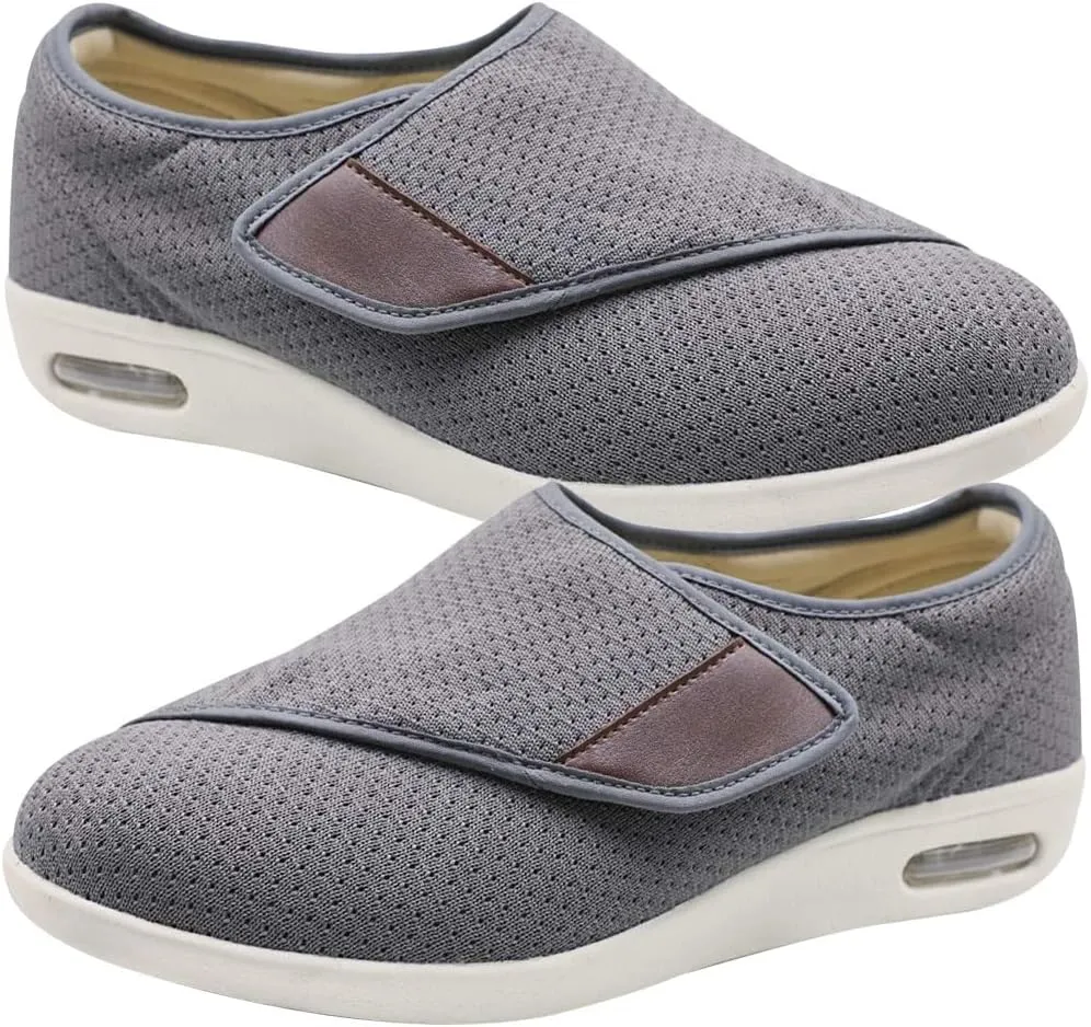 Diabetic Shoes for Men Extra Wide Width, Swollen Feet Shoes for Neuropathy Walking Shoes for Diabetics Pain Relief Lightweight Loafer Slip On Boat Wide Fit Trainers Men