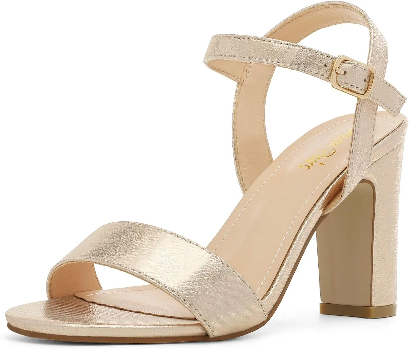 DREAM PAIRS Women's Chunky Heels Open Toe Ankle Strap High Block Comfy Dress Heel Sandals Pumps Shoes