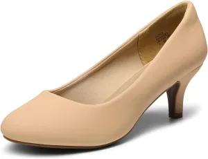 DREAM PAIRS Women's Dress Comfortable Low Heel Pump Shoes
