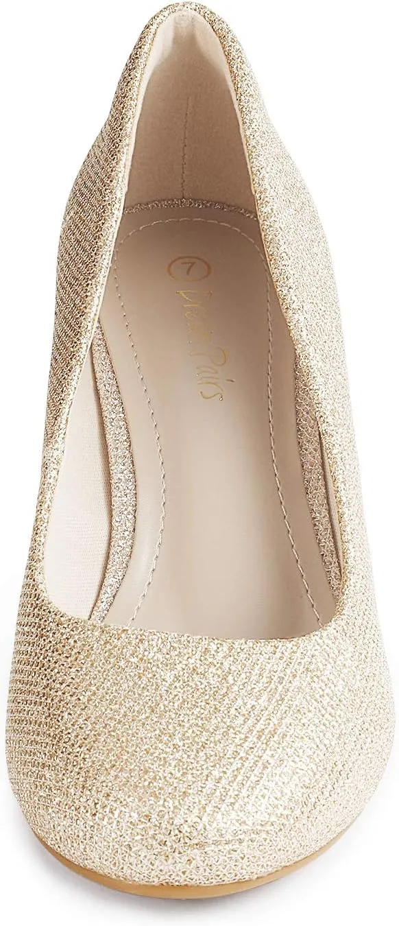 DREAM PAIRS Women's Dress Comfortable Low Heel Pump Shoes