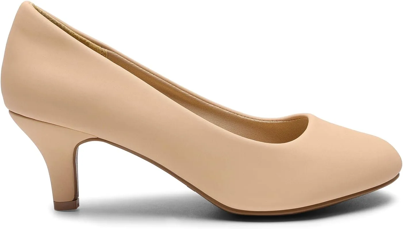 DREAM PAIRS Women's Dress Comfortable Low Heel Pump Shoes