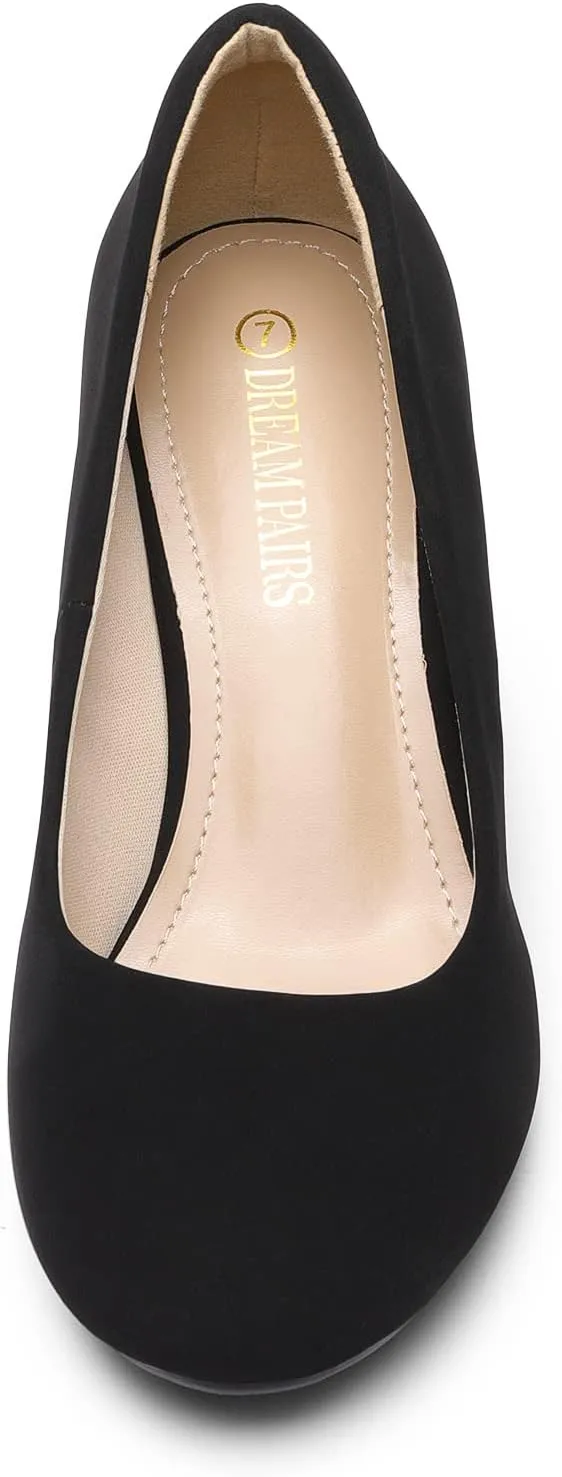 DREAM PAIRS Women's Dress Comfortable Low Heel Pump Shoes