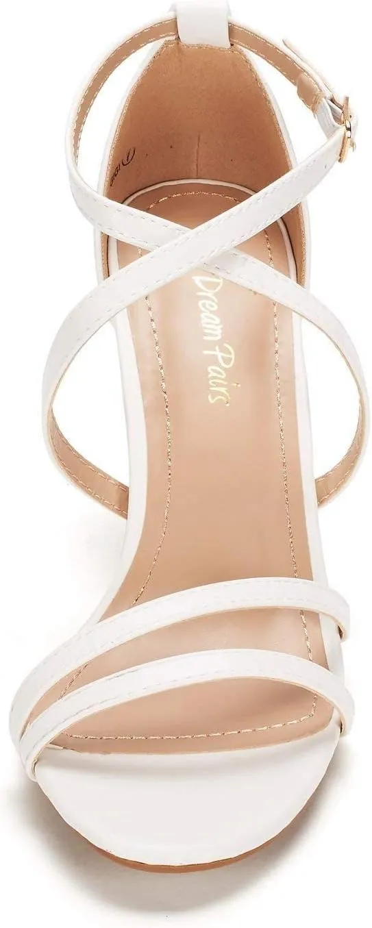 DREAM PAIRS Women's GIGI Fashion Stilettos Open Toe Pump Heel Sandals