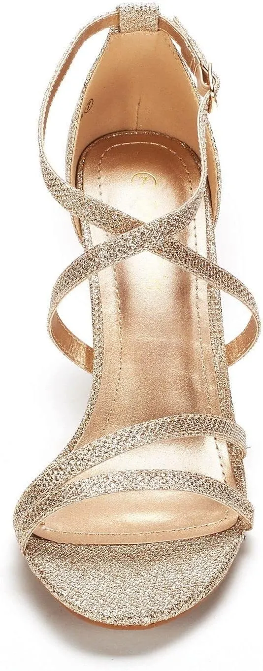 DREAM PAIRS Women's GIGI Fashion Stilettos Open Toe Pump Heel Sandals