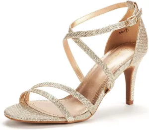 DREAM PAIRS Women's GIGI Fashion Stilettos Open Toe Pump Heel Sandals