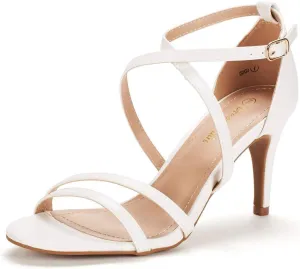 DREAM PAIRS Women's GIGI Fashion Stilettos Open Toe Pump Heel Sandals