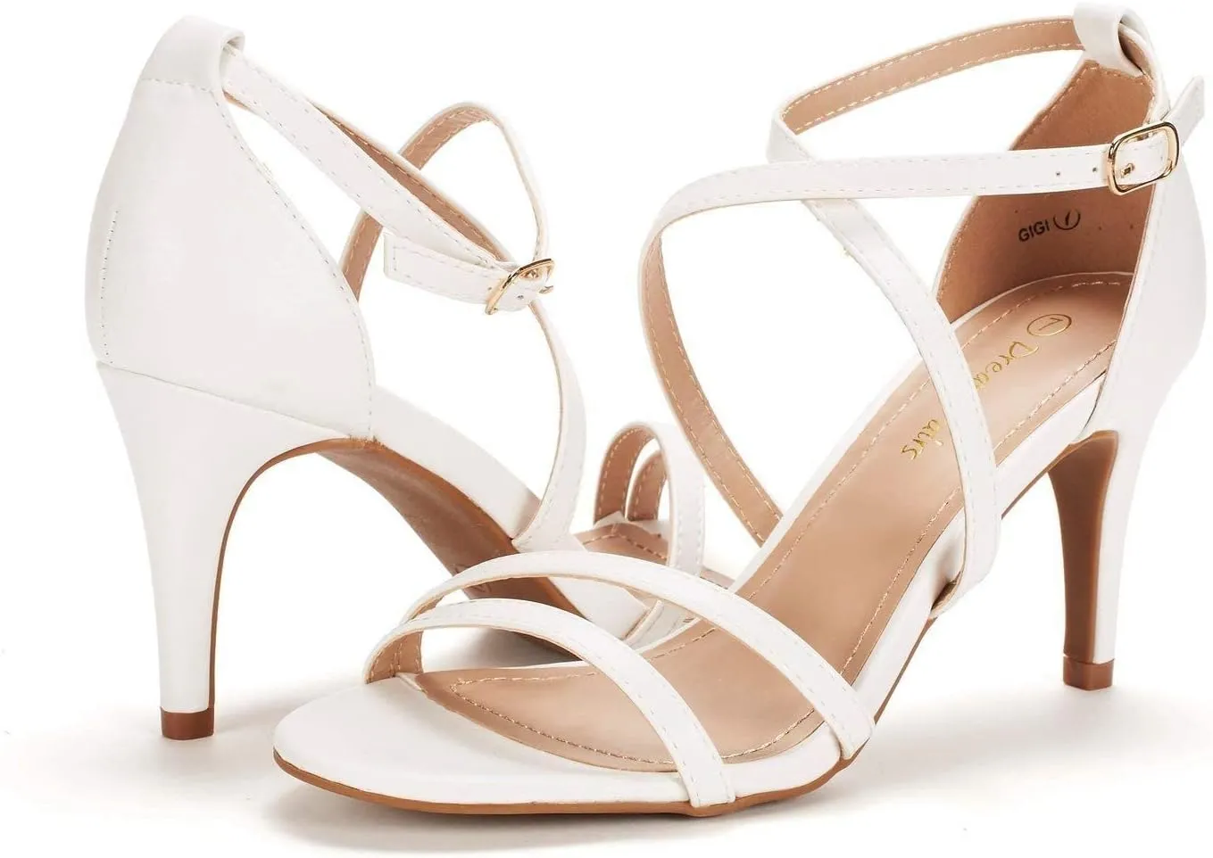 DREAM PAIRS Women's GIGI Fashion Stilettos Open Toe Pump Heel Sandals