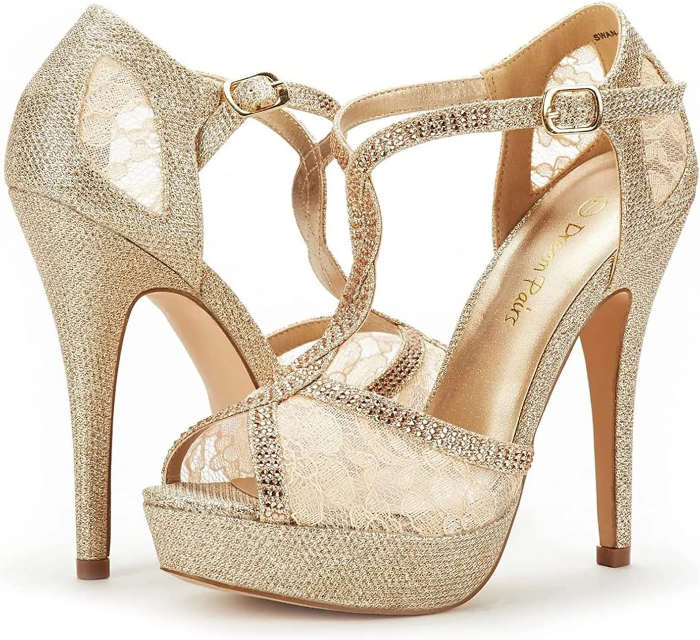 DREAM PAIRS Women's Heeled Sandals Pump