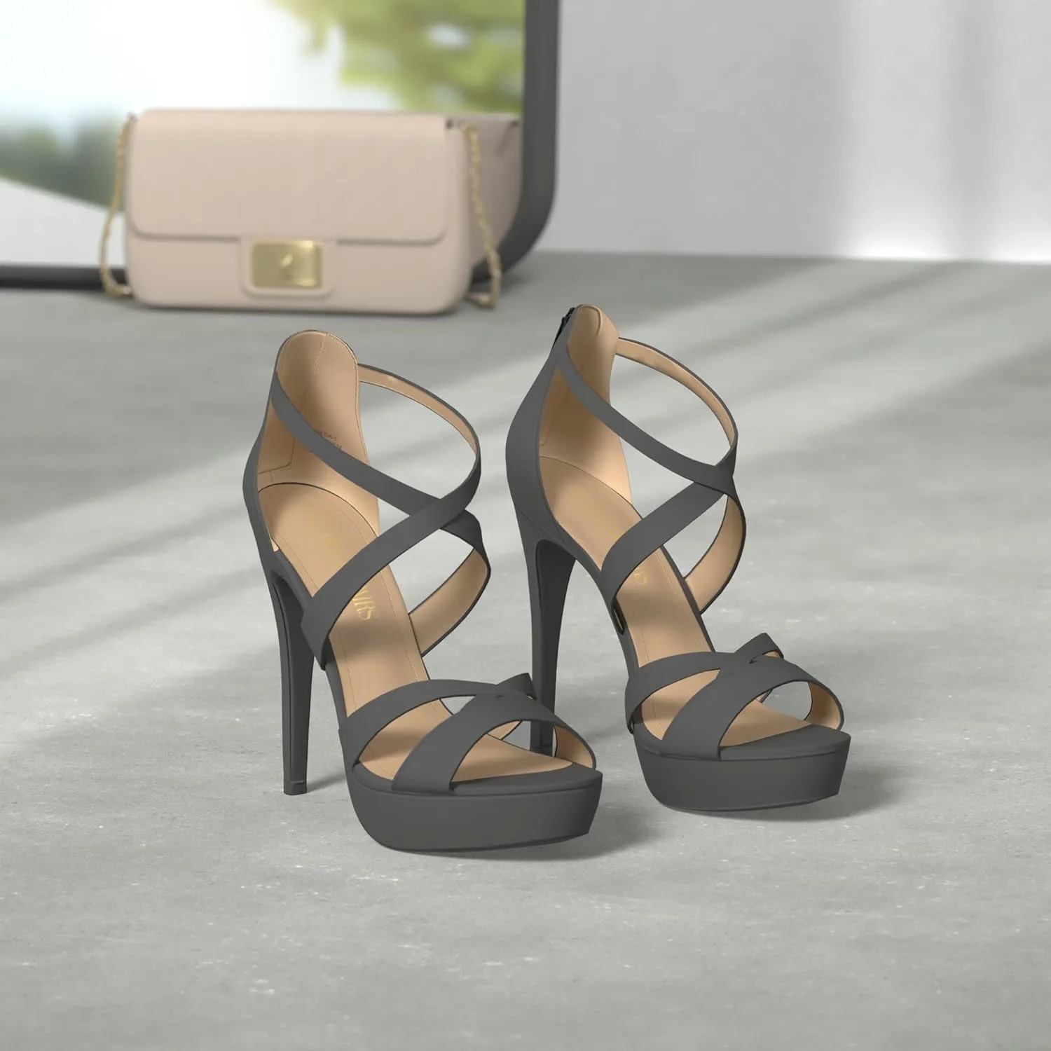 DREAM PAIRS Women's High Heel Platform Dress Pump Sandals