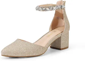 DREAM PAIRS Women's Low Heel Pump Shoes