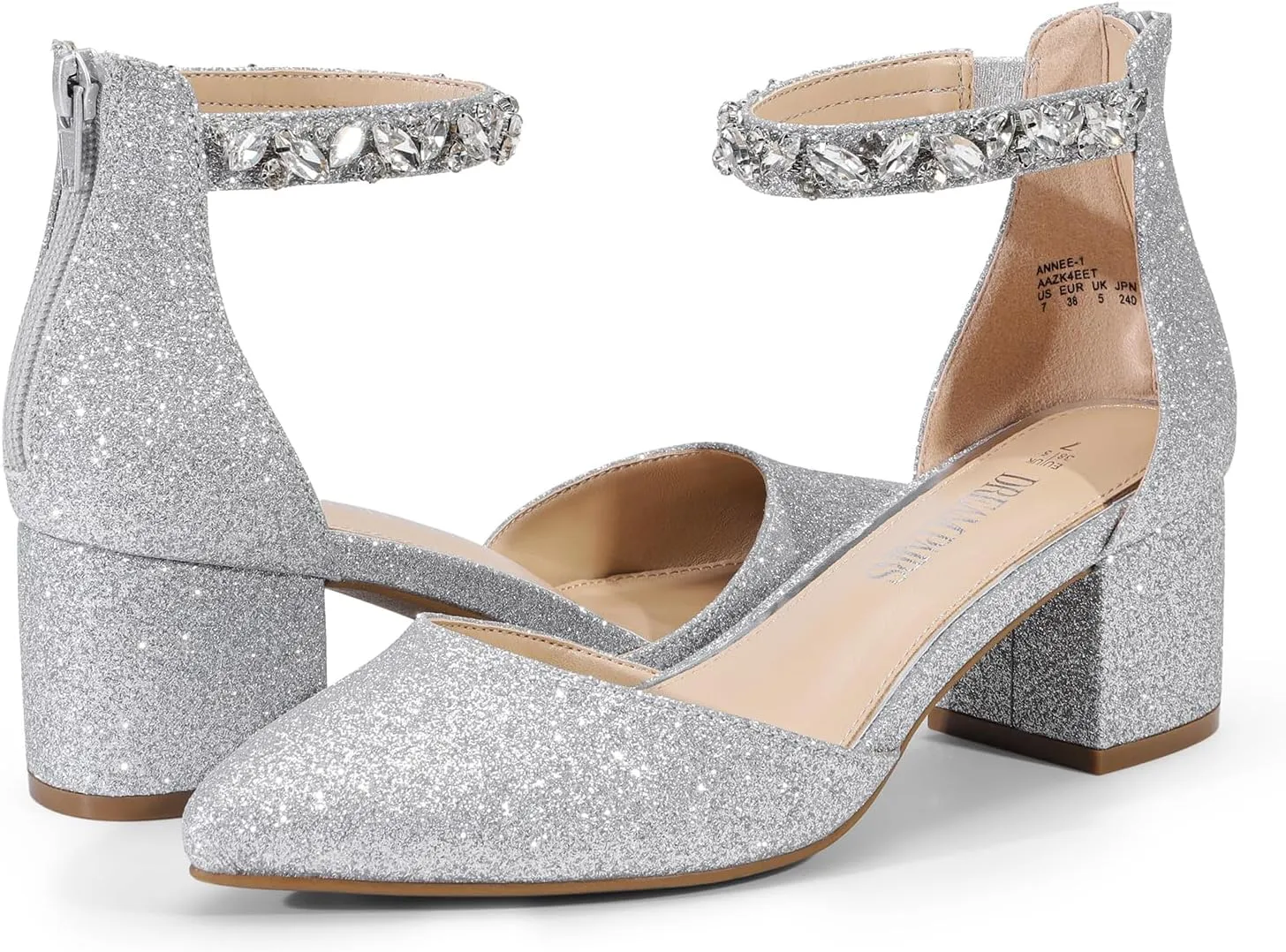DREAM PAIRS Women's Low Heel Pump Shoes