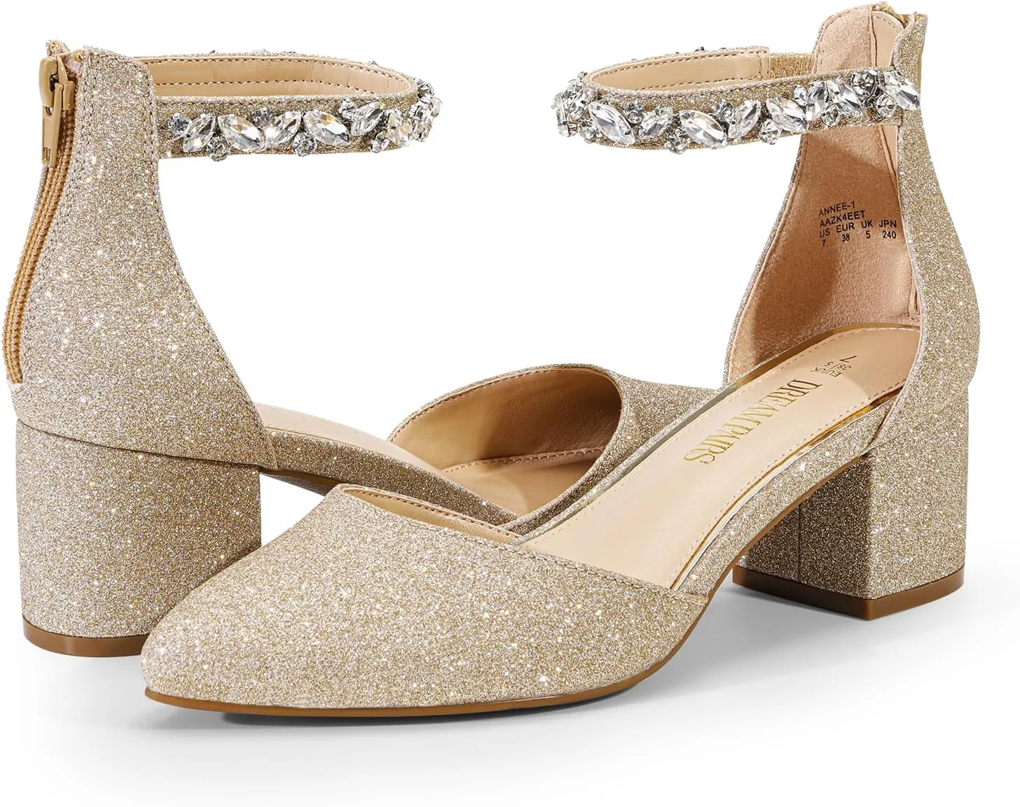 DREAM PAIRS Women's Low Heel Pump Shoes