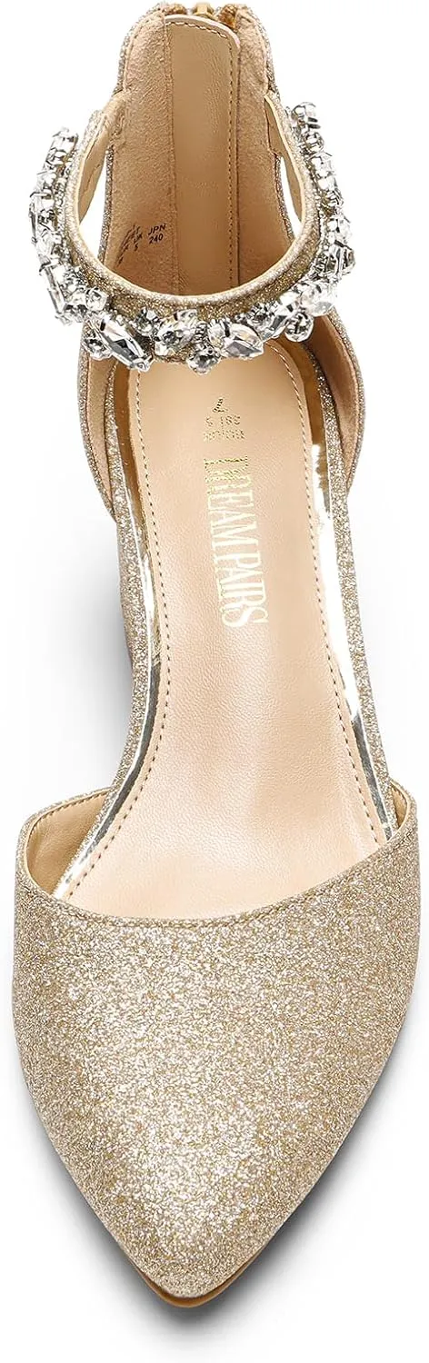 DREAM PAIRS Women's Low Heel Pump Shoes