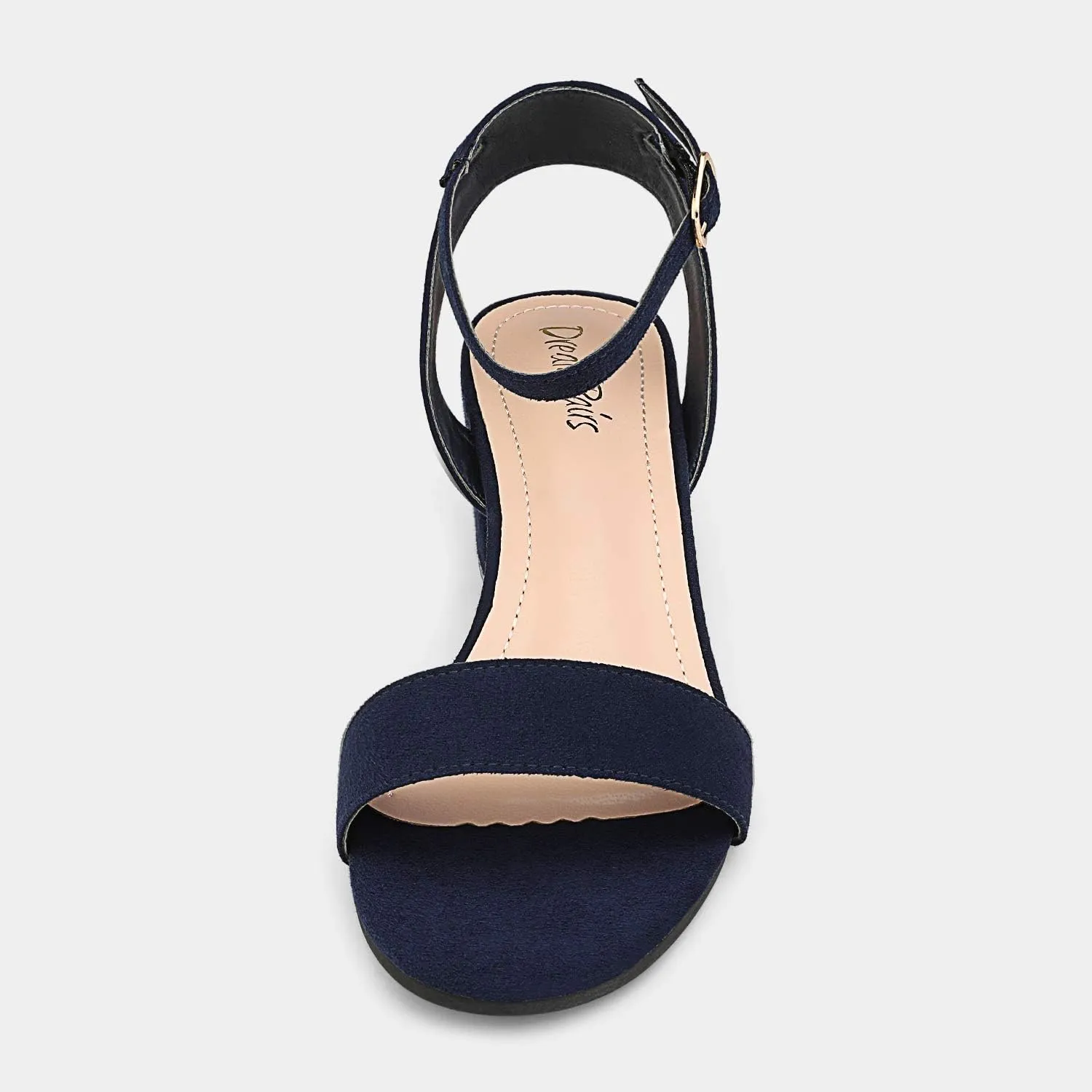 DREAM PAIRS Women's Open Toe Ankle Strap Low Block Chunky Heels Sandals Party Dress Pumps Shoes