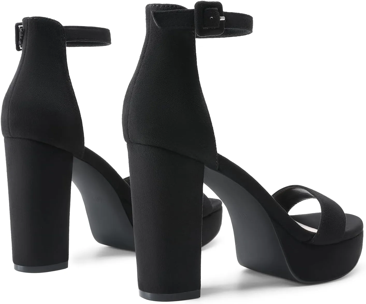 DREAM PAIRS Women's Platform Chunky High Heeled Sandals Open Toe Block Heels Ankle Strap Dress Shoes for Wedding Party Evening