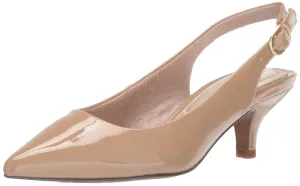 Easy Street Women's Faye Pump, Nude Patent, 7.5