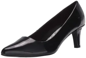 Easy Street Women's Pointe Pump, Black Patent, 11
